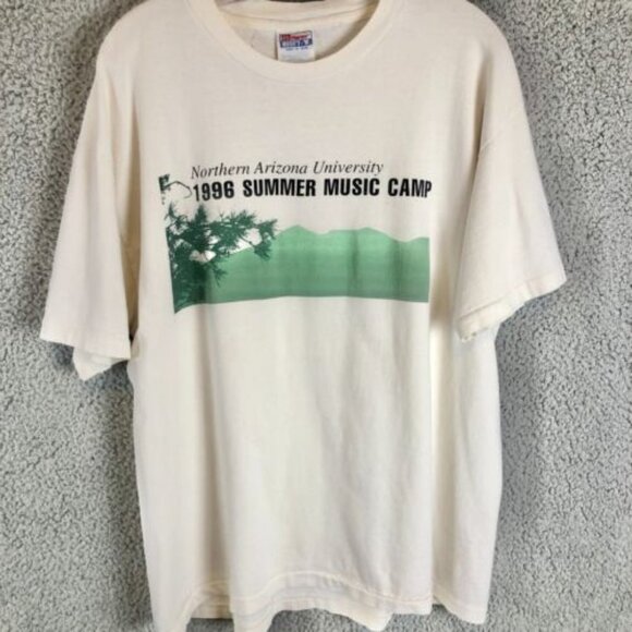 hanes Beefy - T Other - Vintage 90's Arizona University 96 Summer Camp T-shirt Size XL Single Stitch USA